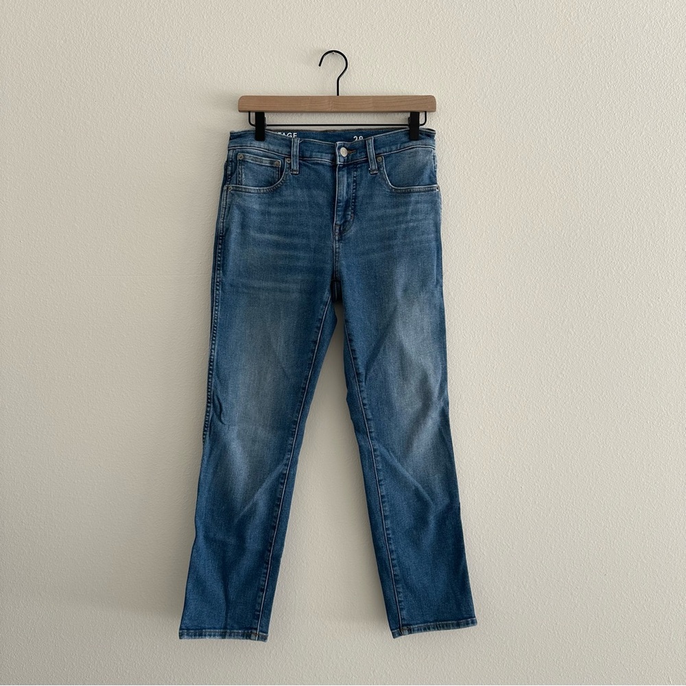 J. Crew Straight Leg Jeans in Medium Blue Wash